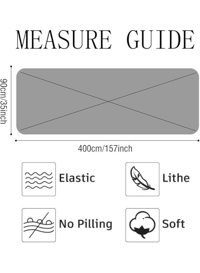 DUNISO 2 قطع مفرش طاولة من قماش الجبن، 90 × 400 سم ديكور طاولة بوهيمي، مفرش طاولة شفاف لتزيين حفلات الزفاف وحفلات الاستحمام، مركز طاولة للديكور - Image 4